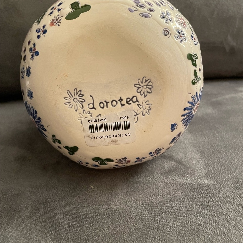 Floral Ceramic Vase - Multicolor (Like New) - Picture 4 of 4